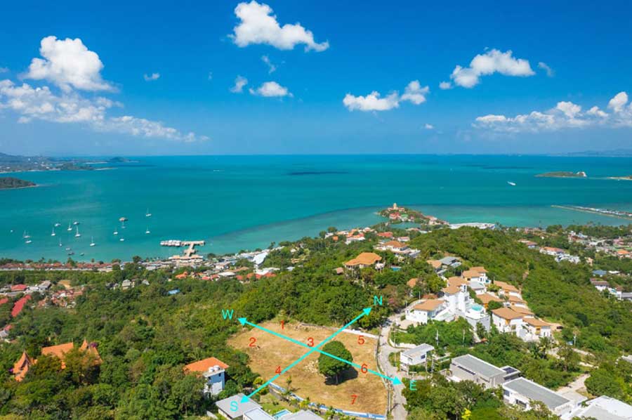 6,212 sqm of Prime Hilltop Sea View Land, Plai Laem